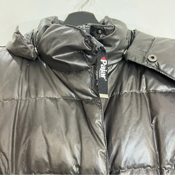 PAJAR Montreal grey green fur trim down parka winter coat M - Picture 8 of 15